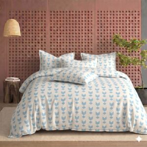 IVAZA 210 TC Cotton Double Bedsheet with 2 King Size Pillow Covers Soft Wrinkle Free Brethable Easy Care (90X90 Inches, 7 x 7.5 Feet Cream