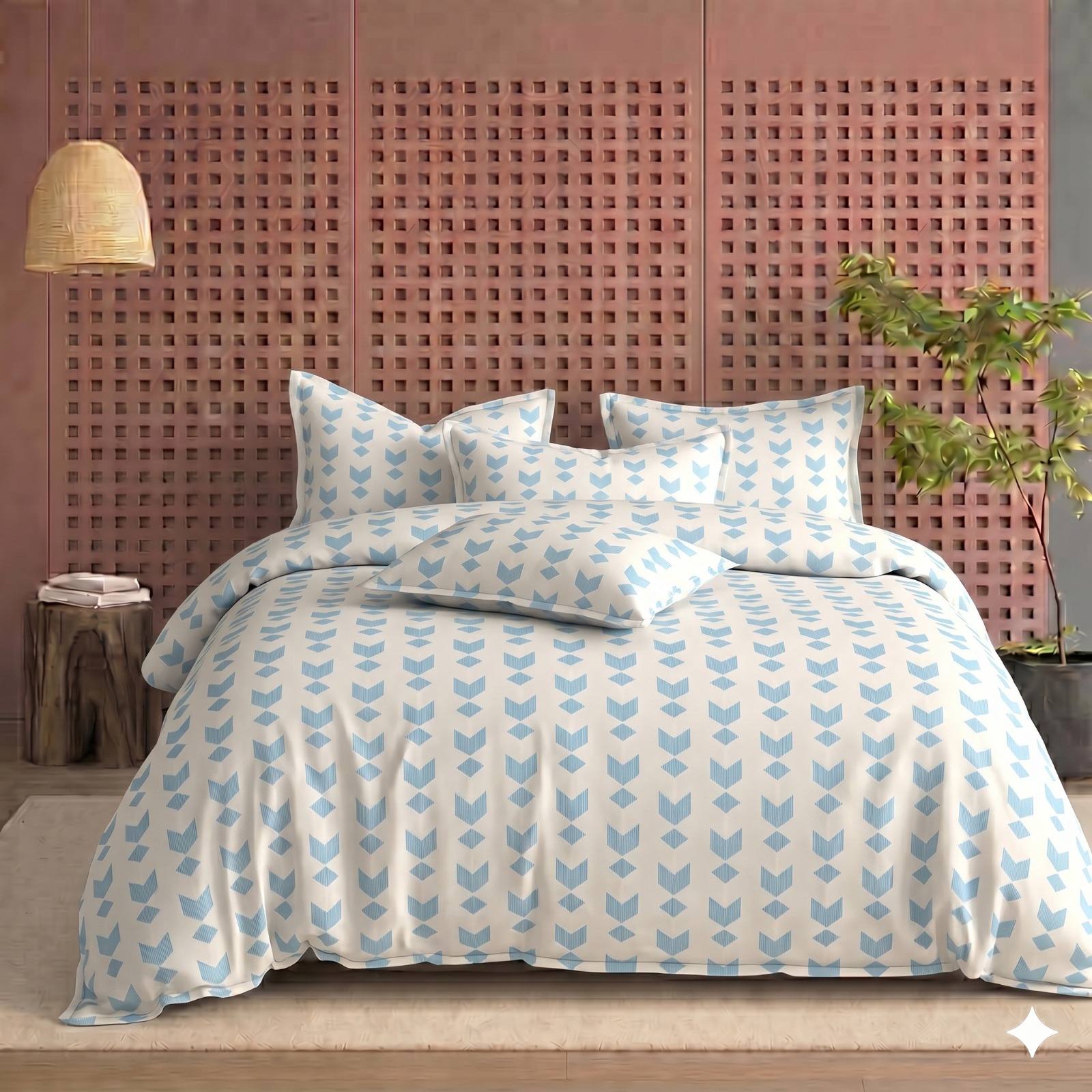 IVAZA 210 TC Cotton Double Bedsheet with 2 King Size Pillow Covers Soft Wrinkle Free Brethable Easy Care (90X90 Inches, 7 x 7.5 Feet Cream